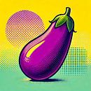 Pop-art Aubergine von Niek Traas Miniaturansicht