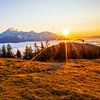 Lever de soleil sur le massif du Dachstein sur Christa Kramer