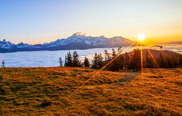 Zonsopgang op de Dachstein van Christa Kramer