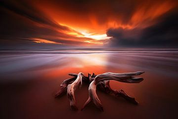 Driftwood Sunset van Jacky