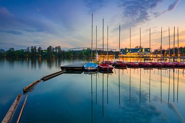 Maschsee in Hannover, Duitsland van Michael Abid