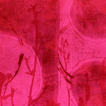 Meadow dreams. Flowers in bright pink no. 5 by Dina Dankers