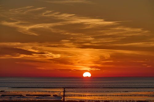 Avondstemming op het schiereiland Eiderstedt
