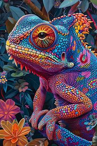 Colorful chameleon by haroulita