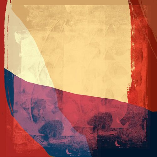 Contemporary colorful minimalist abstract painting