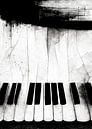 Klaviertastatur Musikinstrument schwarz und weiß #Klavier #Musik von JBJart Justyna Jaszke Miniaturansicht