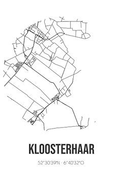 Kloosterhaar (Overijssel) | Karte | Schwarz und Weiß von Rezona