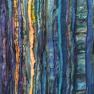 Abstract Textielschilderij: Verkenning van Structuur en Textuur