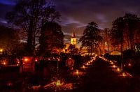 Light evening at the Jacobus church in Rolde