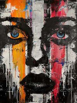 Moderne Blauwe Ogen | Acryl van ColorWorldwide