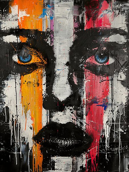 Moderne Blauwe Ogen | Acryl van ColorWorldwide