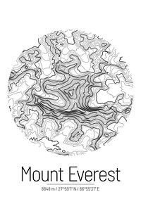 Le Mont Everest | Topographie de la carte (Minimal) sur ViaMapia