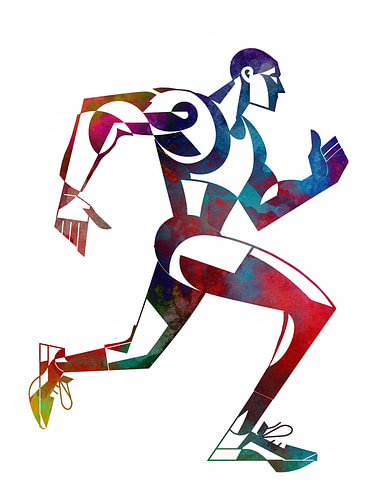 Jogging sportkunst wit #jogging #hardloper
