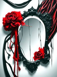 Mirror frame with accessories by Quinta Mandala