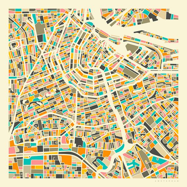 Amsterdam Map by Jazzberry Blue