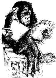 MONKEY + NEWSPAPER by Vincent Jacobs