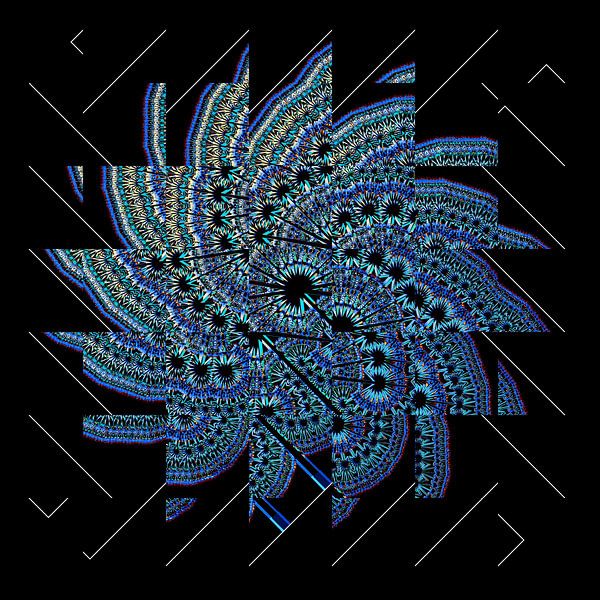 Fraktal in blau par Leopold Brix