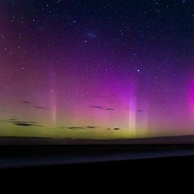 Aurora Australis, Birdling's Flat, Neuseeland von Thomas van der Willik