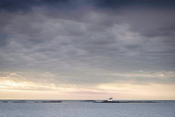 Phare au large de la côte norvégienne, près de Kristiansand