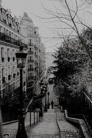 View of an atmospheric street in central Paris, France