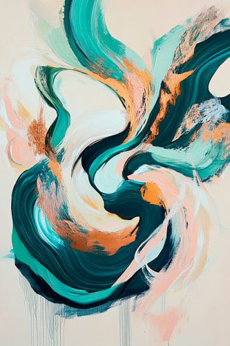 Abstracte kleurenpracht in beweging