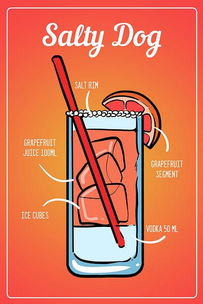 Salty Dog Cocktail van ColorDreamer