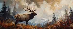 Malen Rotwild Natur