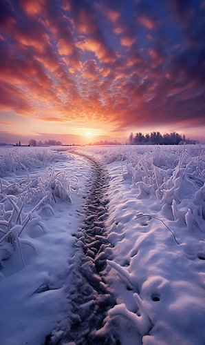 Goldene Stunde im Winter
