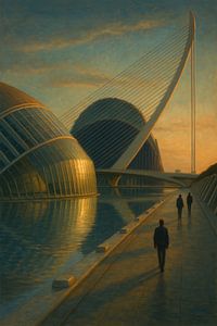 Valencia's filmische rust - Stad van Kunst en Wetenschap bij zonsondergang