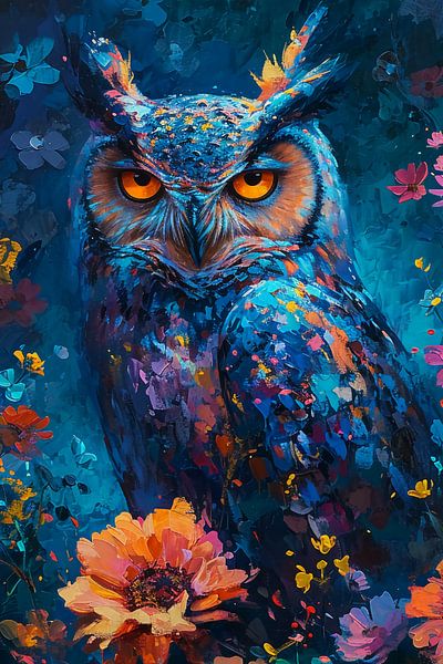 hibou de Waterclor par haroulita