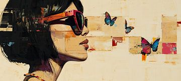 Woman Butterflies by Kunst Kriebels