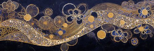 Waves of Gold and Blue