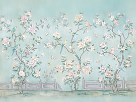 Vögel und Blüten im Chinoiserie-Stil von Kathrin Pienaar