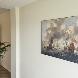 Photo de nos clients: Peinture de la bataille navale du VOC : l'incendie de la flotte anglaise au large de Chatham, 20 jui, sur ArtFrame