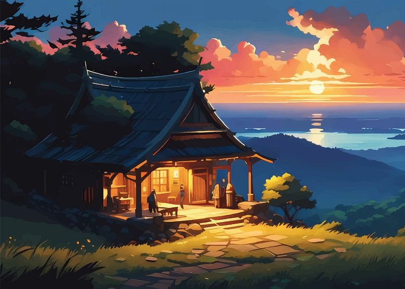 Sanctuaire du crépuscule : La retraite en montagne par PublicArt77