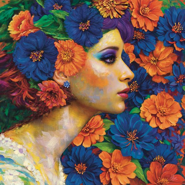 Aura Flora, en bleu cobalt par Karen Nijst