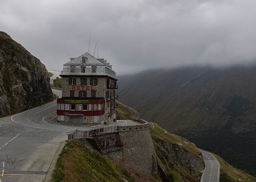 Het Hotel Belvédère op de Furkapas