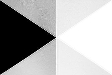 Van zwart naar wit in geometrische driehoeken van Lisette Rijkers