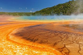 Geyser Grand Prismatic Spring dans le parc national de Yellowstone