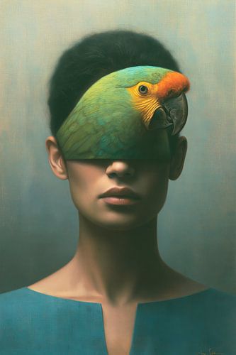 Le perroquet comme masque