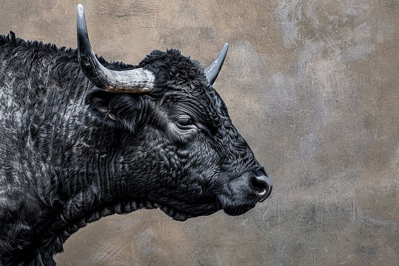 Portrait of a cow wall decoration by Vlindertuin-Art