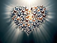 Een gloeiend hart vol vlinders