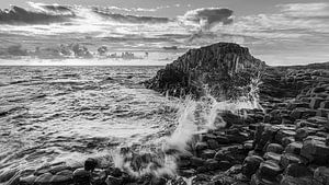 Der Giant's Causeway in Schwarz und Weiß