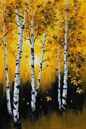 Birch in Yellow