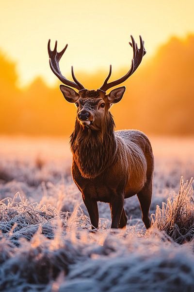 Deer in frozen morning light by Imperial Art House