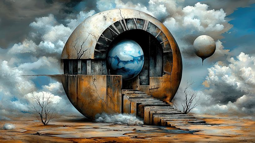 Das Auge der Zeit im endlosen Raum von Klaus Tesching - Art-AI