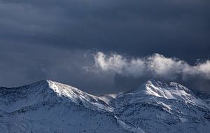 belle lumière après le blizzard dans les Alpes, Slovénie
