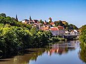 Panoramisch uitzicht over de stad Bernburg in Saksen-Anhalt van Animaflora PicsStock thumbnail