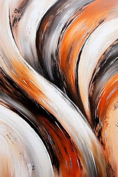 Structures de couleurs abstraites en marron et beige sur Poster Art Shop