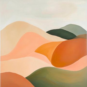 Gentle hills in earthy tones by Poster Art Shop